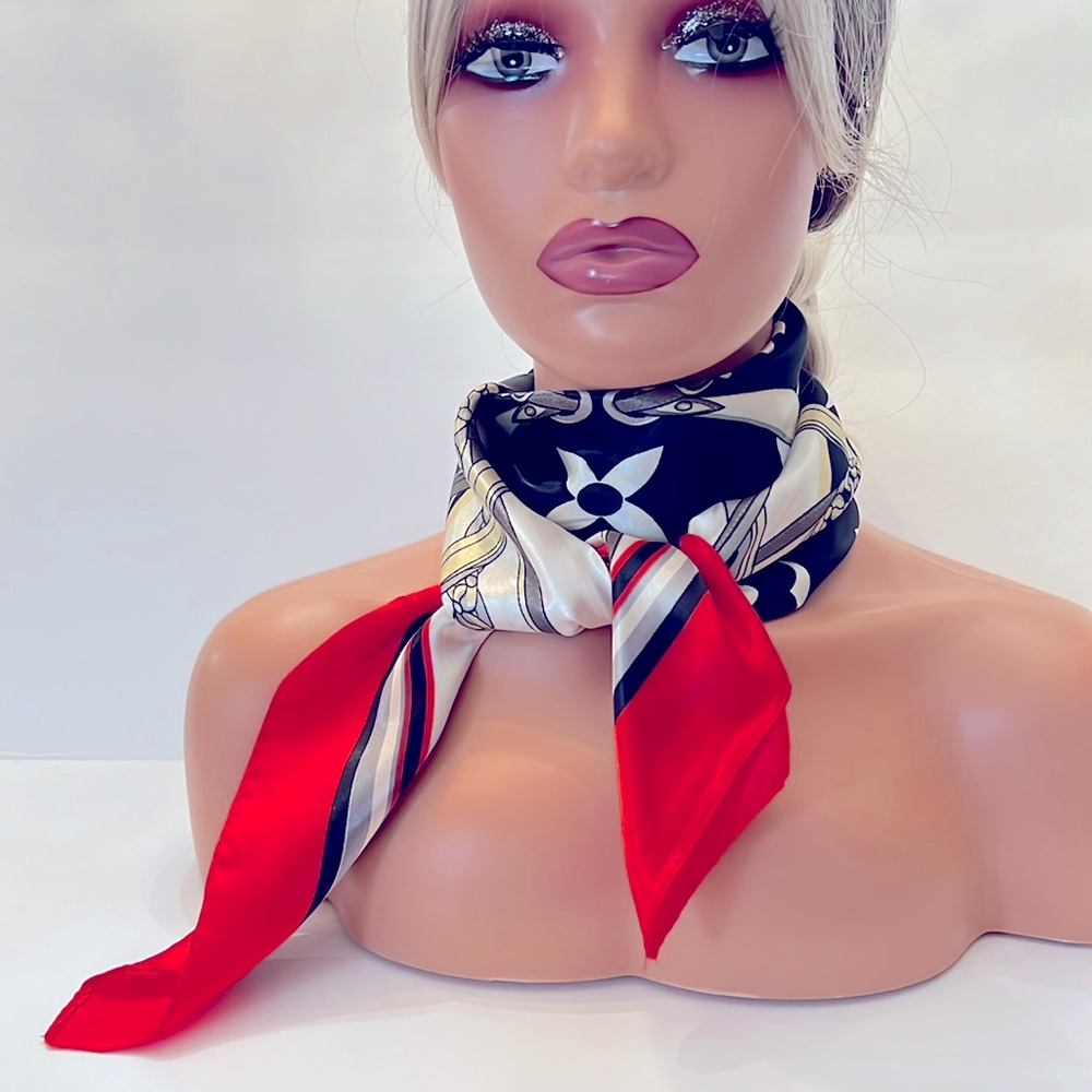 New Inspired Black Multi Colored Fashion Scarf